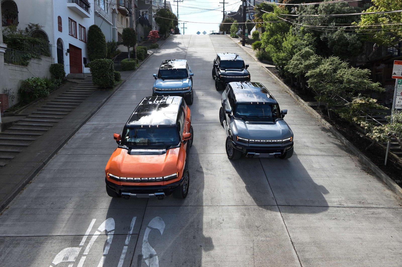 Hummer EV on location, San Francisco