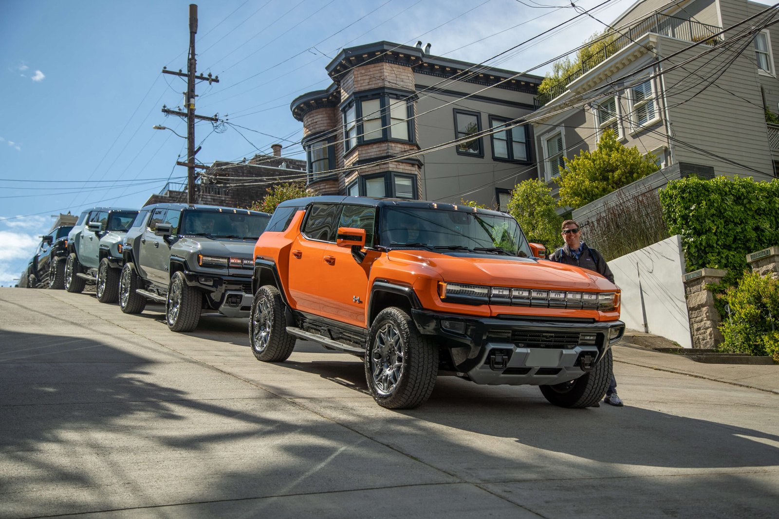 Hummer EV on location, San Francisco